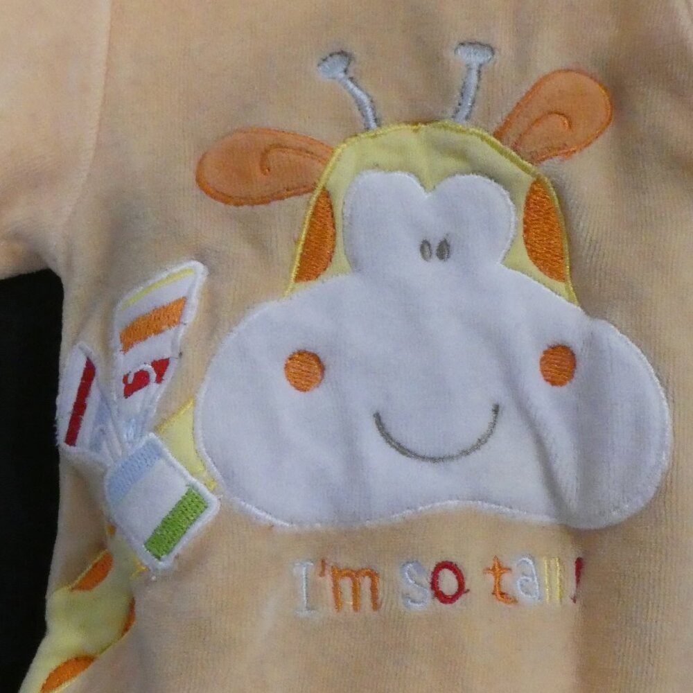 JUST TOO CUTE | 3/6 months | I'm So Tall! Cute Giraffe Baby Onesie with Feet